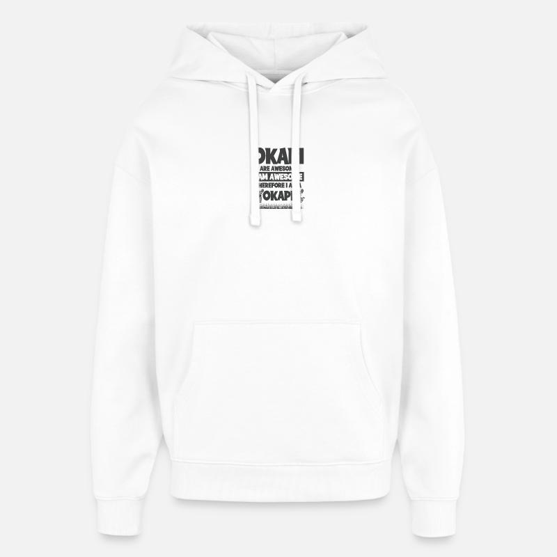 Design Okapi - Sweat à capuche unisexe Stanley/Stella Oversized - blanc