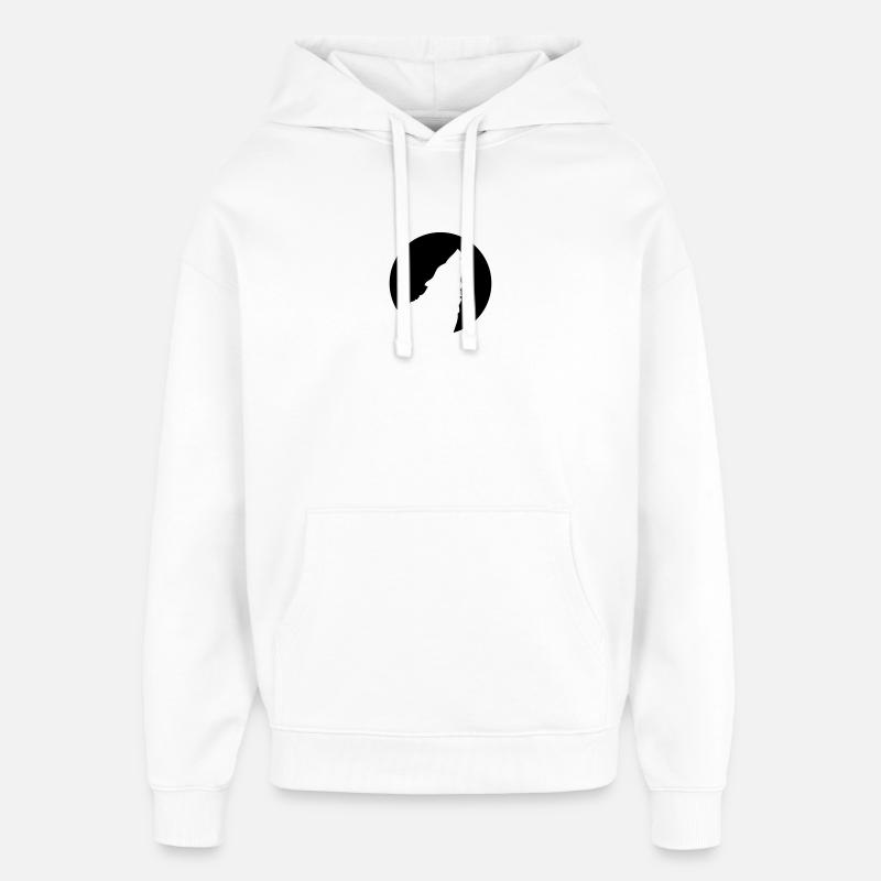 heulender Wolf - Oversized Unisex Hoodie von Stanley/Stella - Weiß