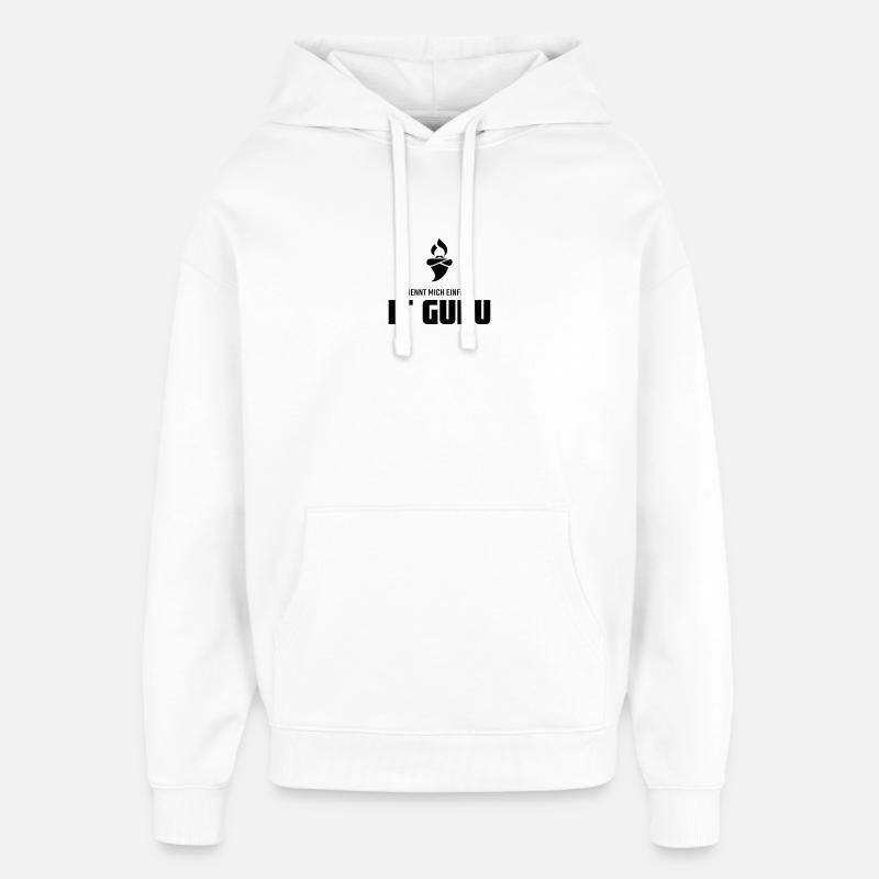 Nennt mich einfach IT Guru - Oversized Unisex Hoodie von Stanley/Stella - Weiß