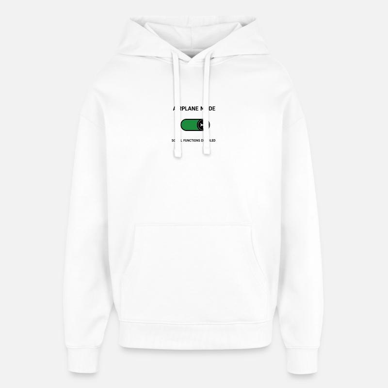 MODE AVION | Fonctions sociales handicapées - Sweat à capuche unisexe Stanley/Stella Oversized - blanc