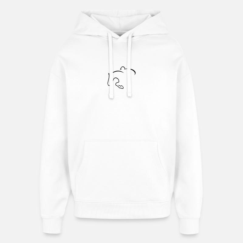 6061912 121501268 cavalier de saut - Sweat à capuche unisexe Stanley/Stella Oversized - blanc