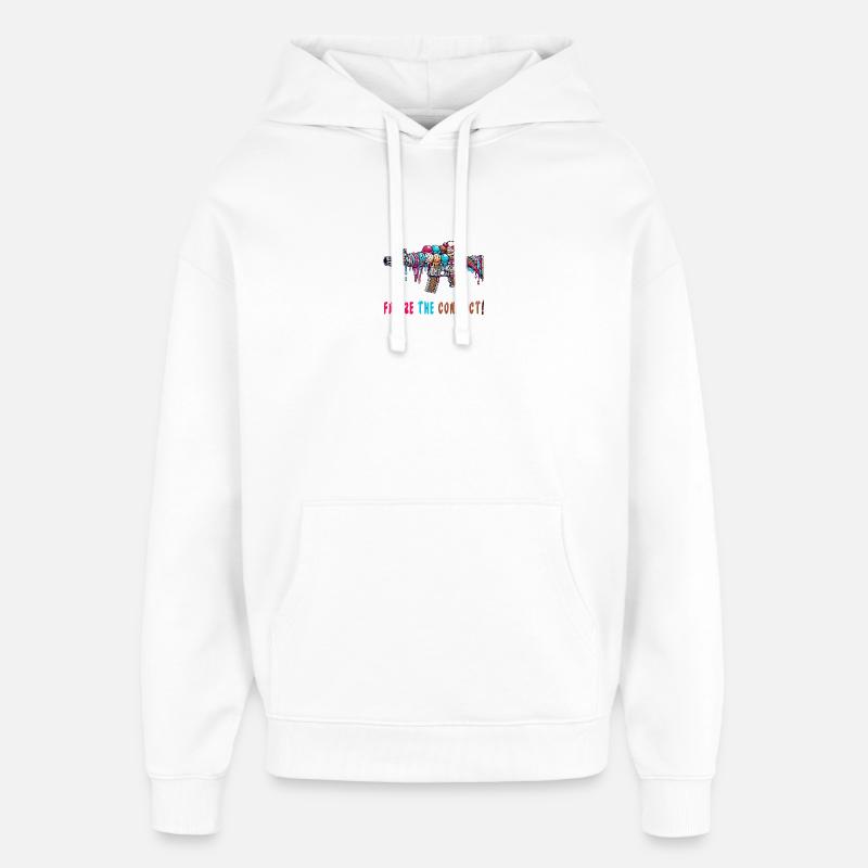 Crème glacée Conflict Freeze - Sweat à capuche unisexe Stanley/Stella Oversized - blanc