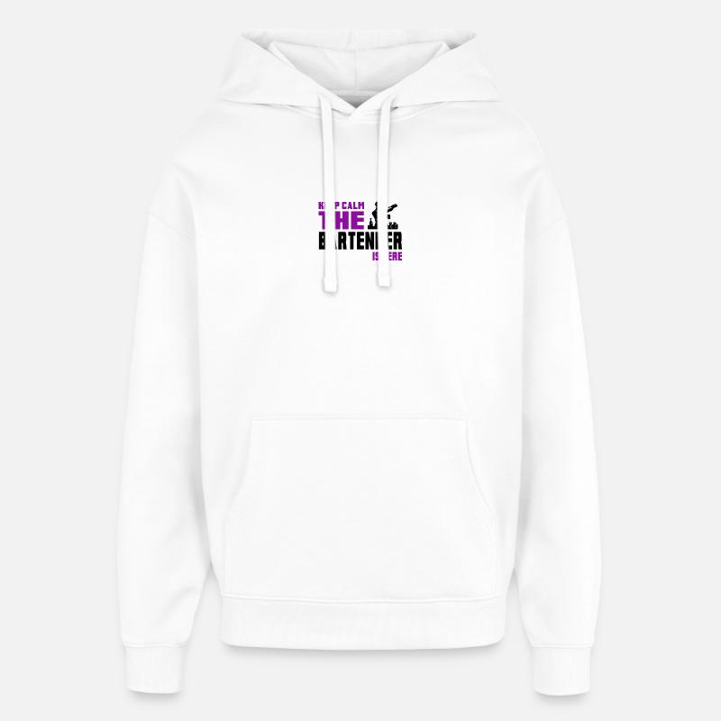Keep Calm Barkeeper Design - Oversized Unisex Hoodie von Stanley/Stella - Weiß