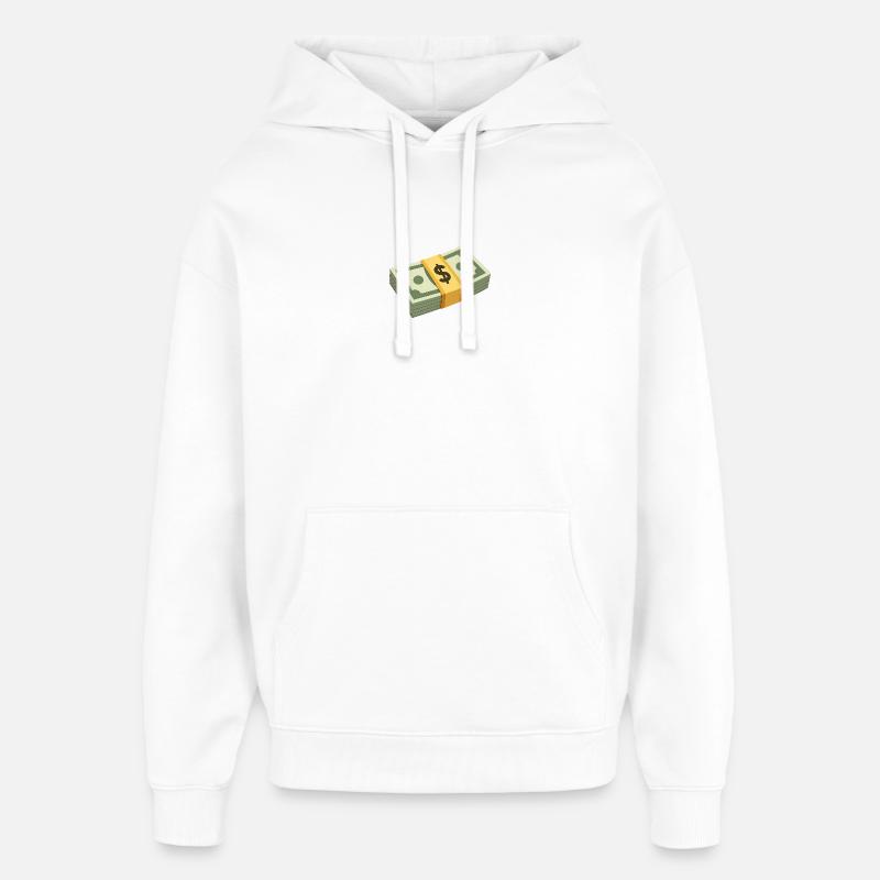 Fichier d’argent - Sweat à capuche unisexe Stanley/Stella Oversized - blanc