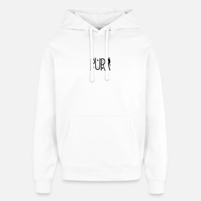 Ronronner - Sweat à capuche unisexe Stanley/Stella Oversized - blanc