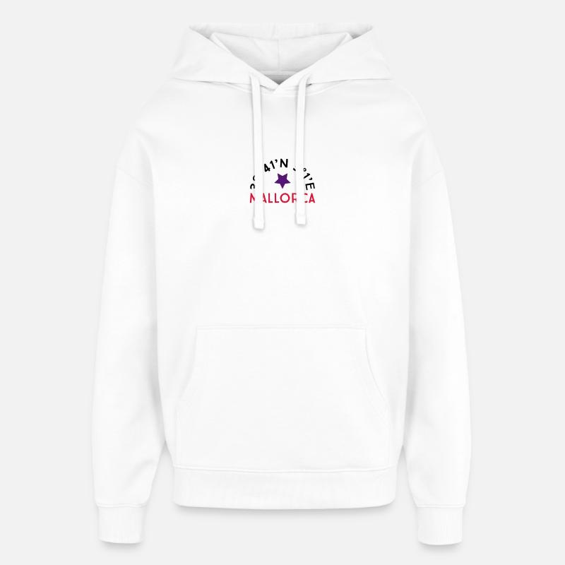 Majorque - Sweat à capuche unisexe Stanley/Stella Oversized - blanc