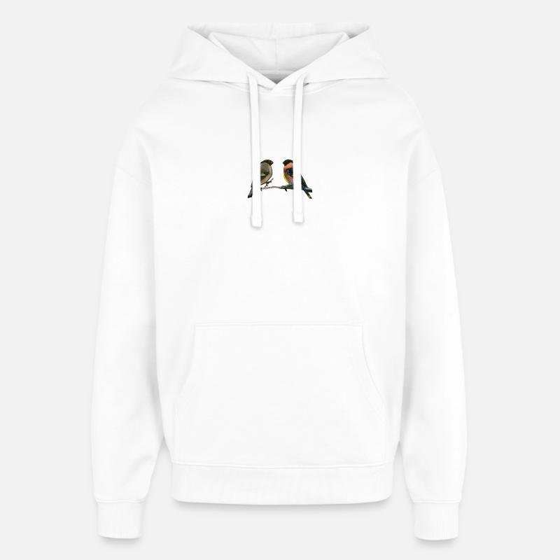 Gimpelin pariskunta - Huppari unisex Stanley/Stella Oversized - valkoinen
