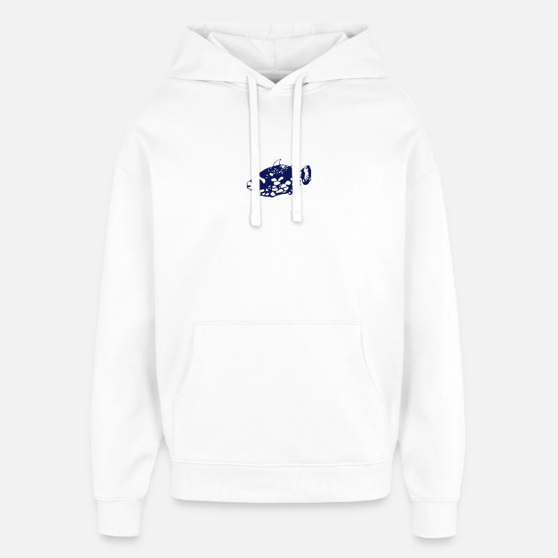 SAUMON PANTHÈRE - Sweat à capuche unisexe Stanley/Stella Oversized - blanc