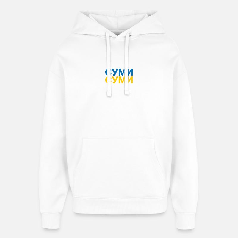 SUMY Drapeau ukrainien Ukraine - Sweat à capuche unisexe Stanley/Stella Oversized - blanc