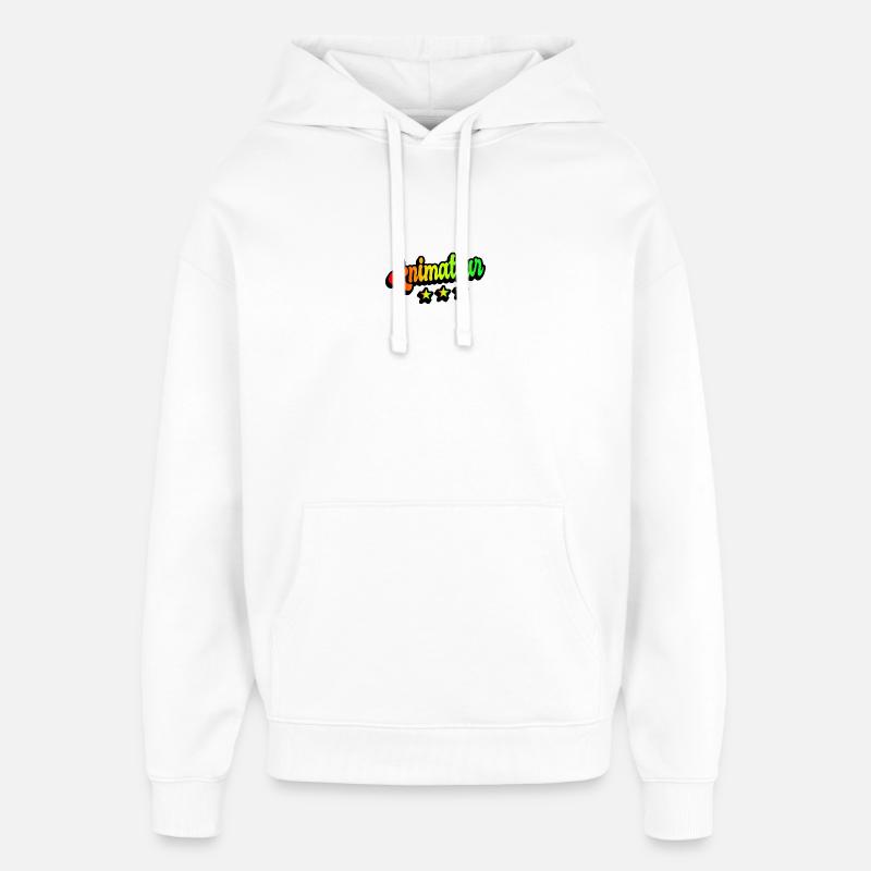 Animateur Rainbow Design - Sweat à capuche unisexe Stanley/Stella Oversized - blanc