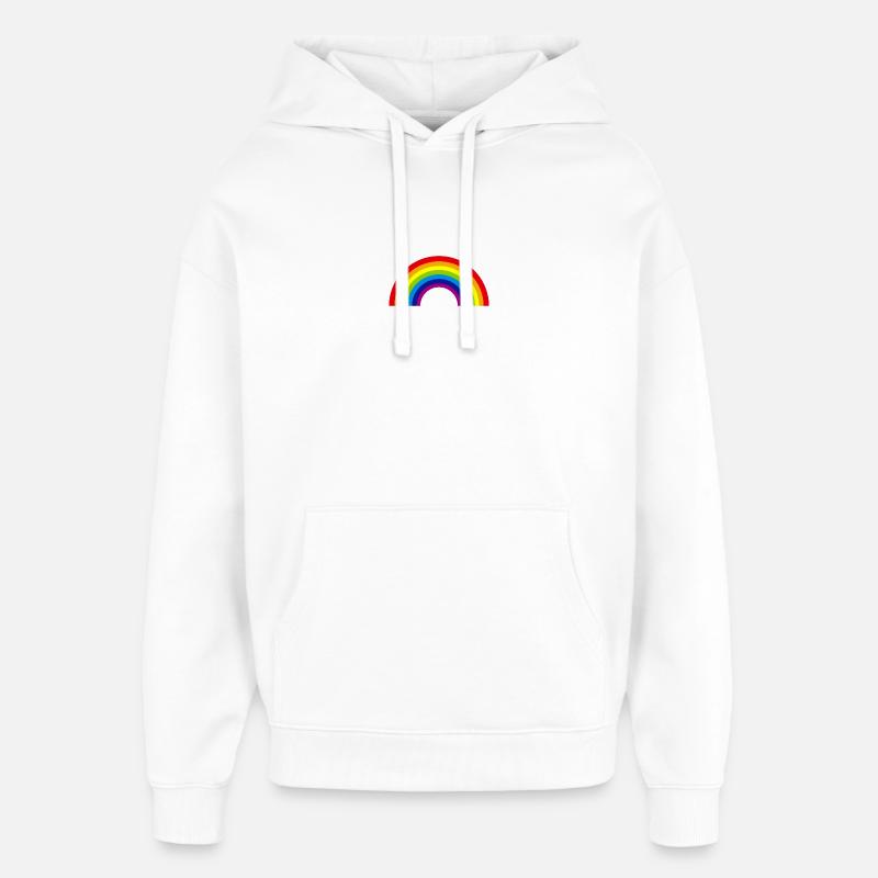 regenbogen - Oversized Unisex Hoodie von Stanley/Stella - Weiß