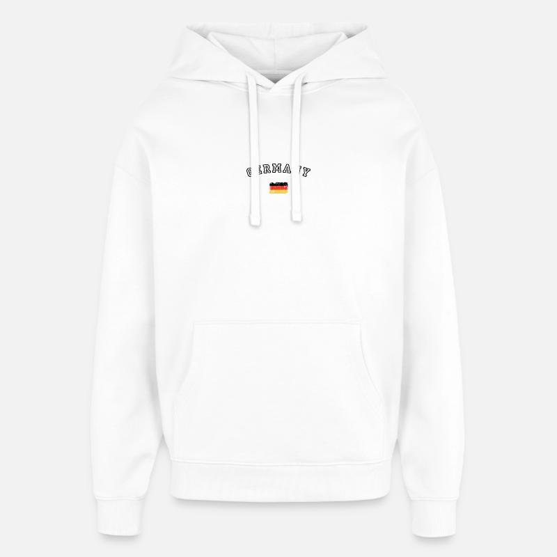 Drapeau allemand à rayures Pop Art - Sweat à capuche unisexe Stanley/Stella Oversized - blanc