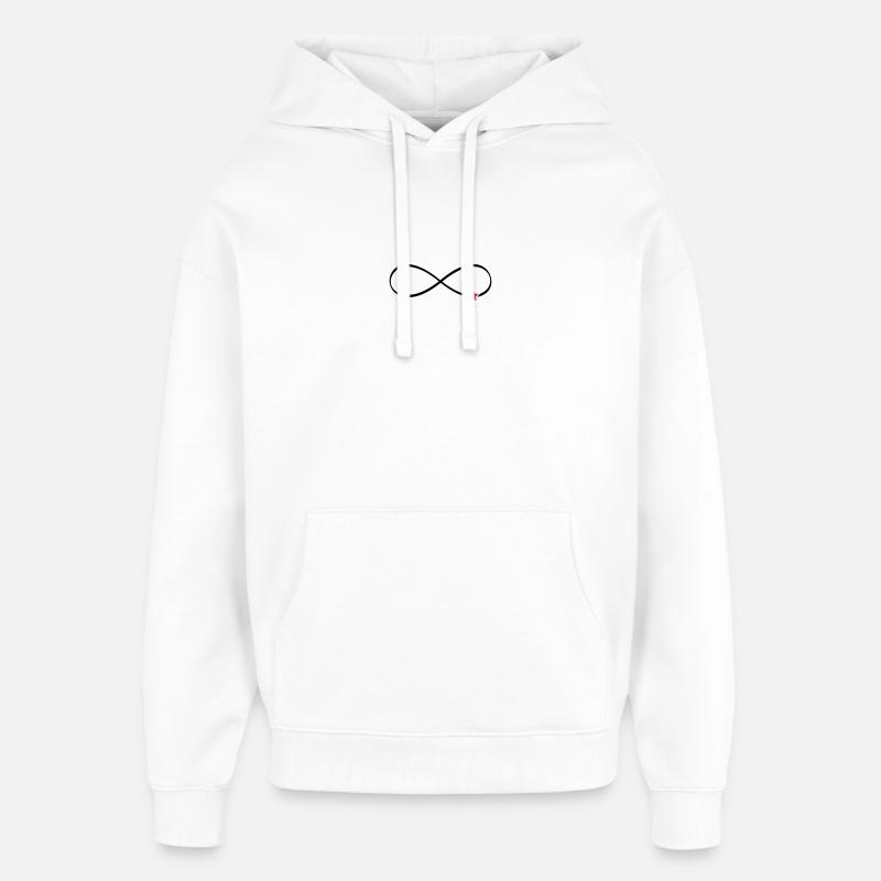 Symbole infini étoile signe infini - Sweat à capuche unisexe Stanley/Stella Oversized - blanc