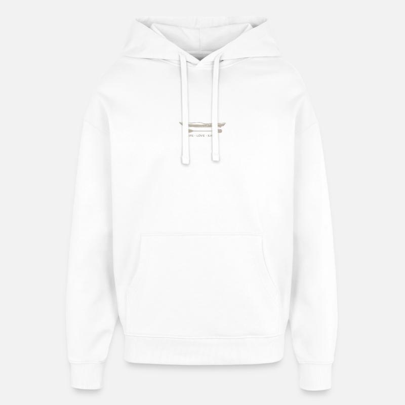 Emblème de kayak Life Love - Sweat à capuche unisexe Stanley/Stella Oversized - blanc