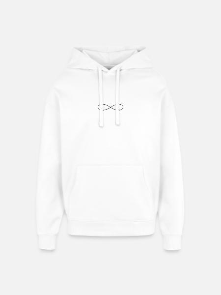 Coeur d'amour infini - Sweat à capuche unisexe Stanley/Stella Oversized - blanc