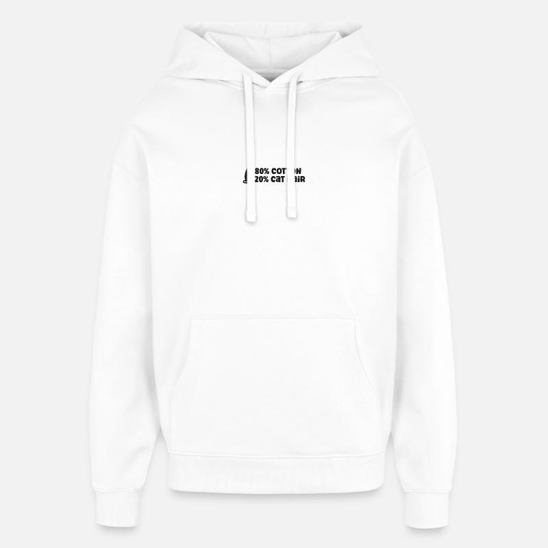 Chats Chats - Sweat à capuche unisexe Stanley/Stella Oversized - blanc
