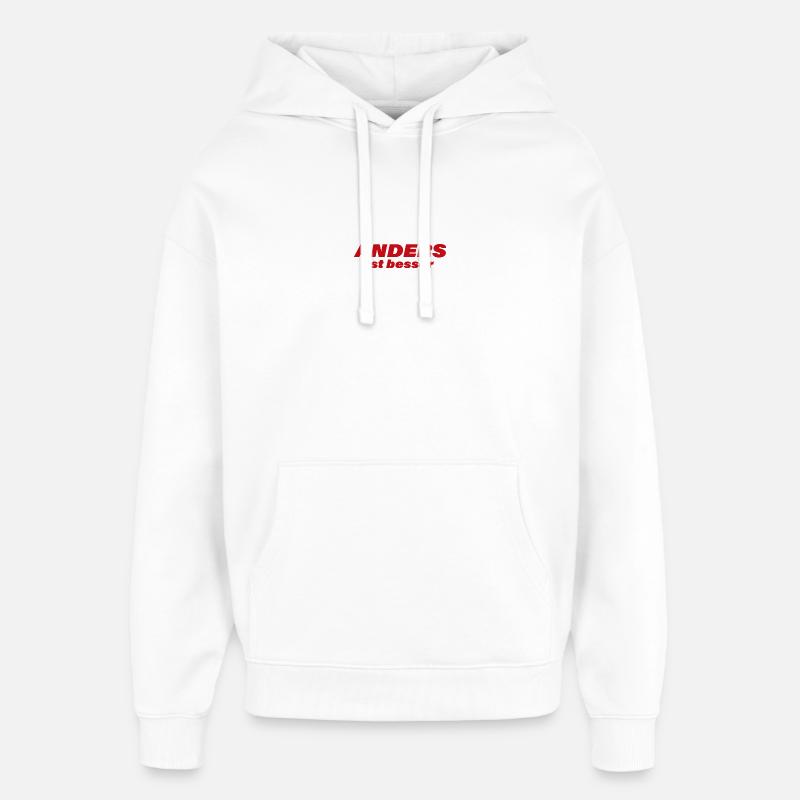 DIFFÉRENT, C’EST MIEUX - Sweat à capuche unisexe Stanley/Stella Oversized - blanc