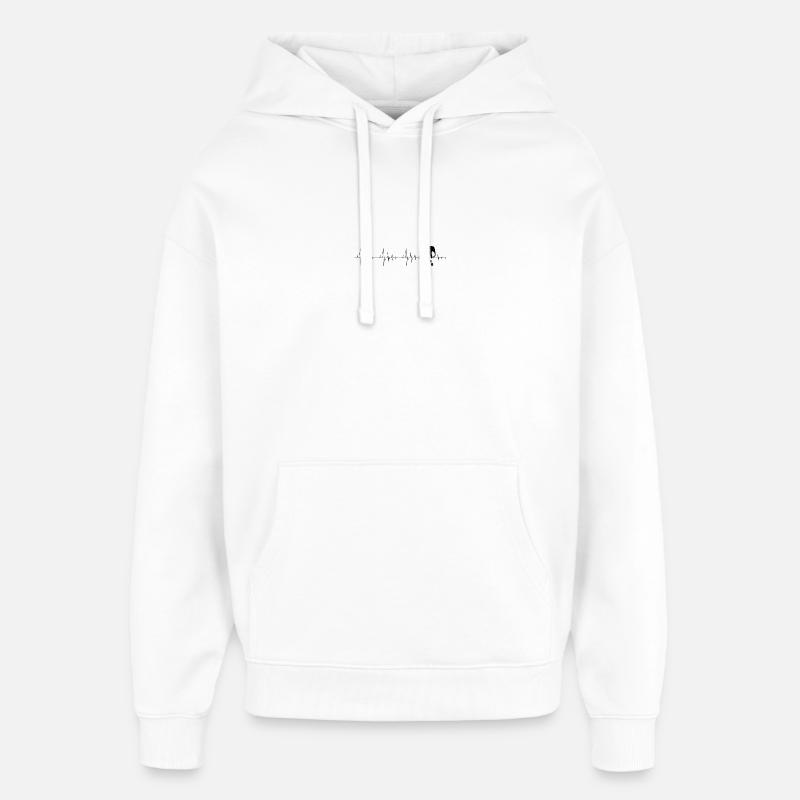 Battement de cœur éléphant - Sweat à capuche unisexe Stanley/Stella Oversized - blanc