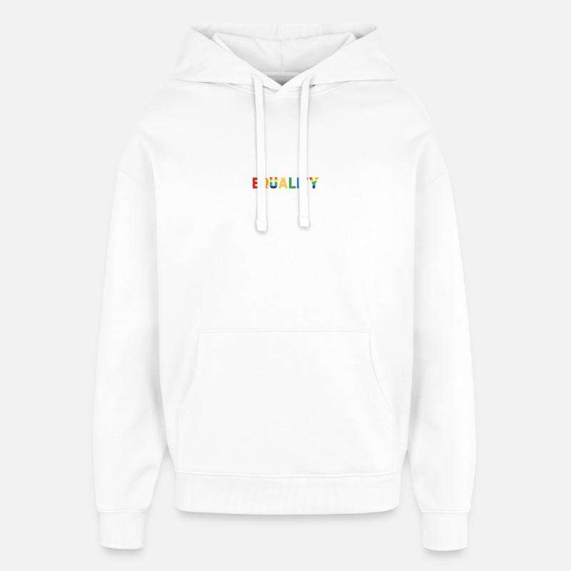 Égalité - Sweat à capuche unisexe Stanley/Stella Oversized - blanc