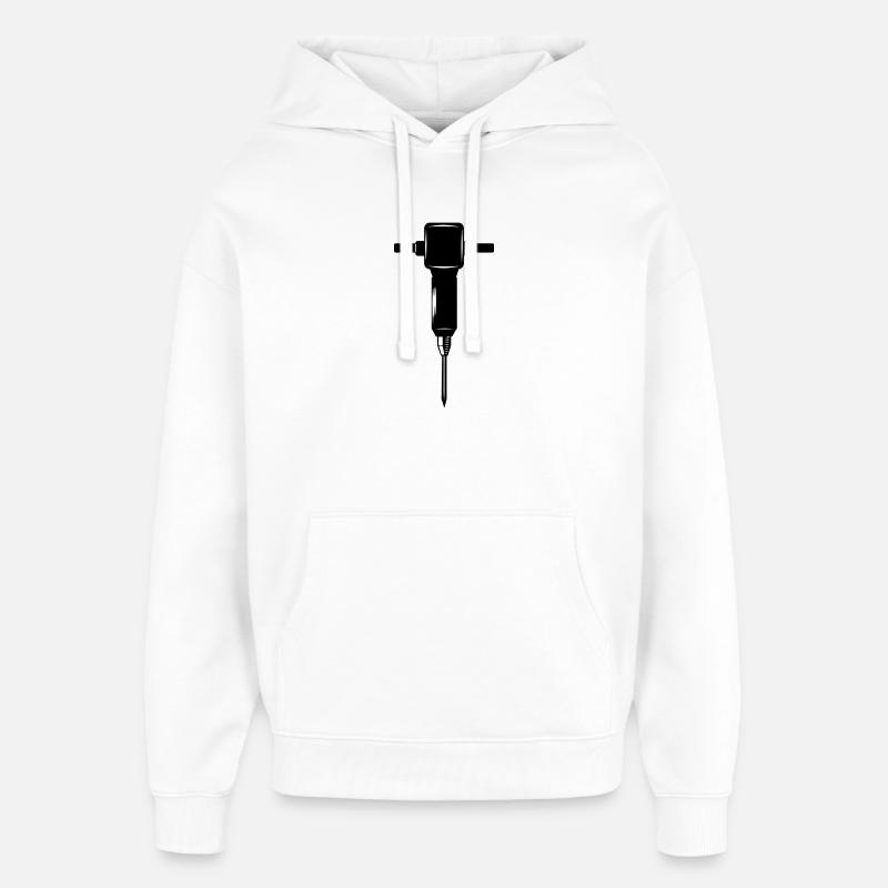 Krikhamer oder Presslufthammer - Oversized Unisex Hoodie von Stanley/Stella - Weiß