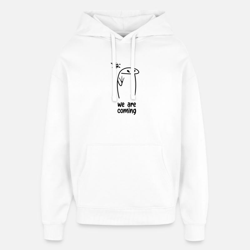 Alien nous venons - Sweat à capuche unisexe Stanley/Stella Oversized - blanc