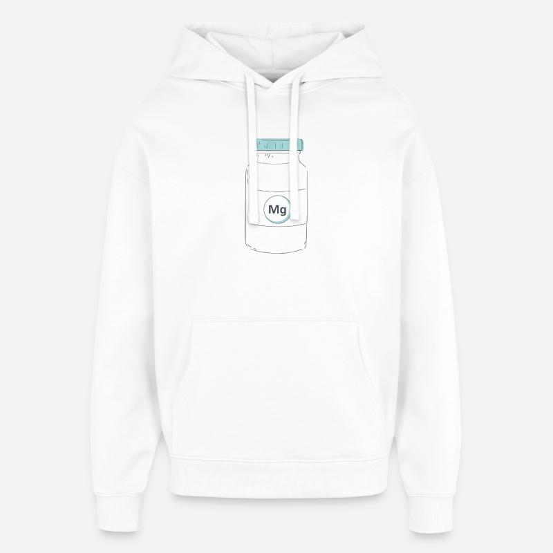 Complément alimentaire protéine de magnésium - Sweat à capuche unisexe Stanley/Stella Oversized - blanc