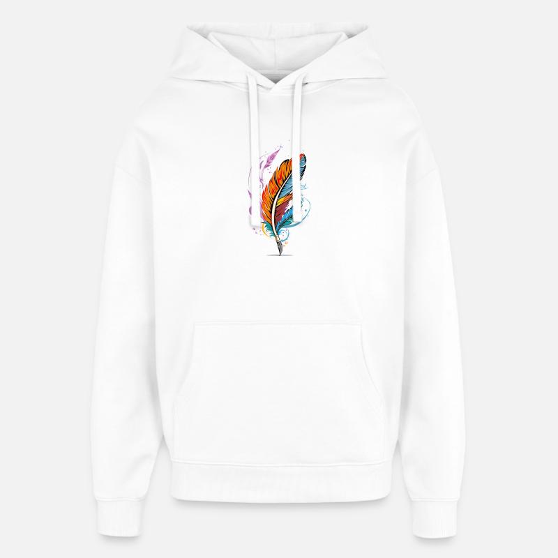 Feather - Oversized Unisex Hoodie von Stanley/Stella - Weiß