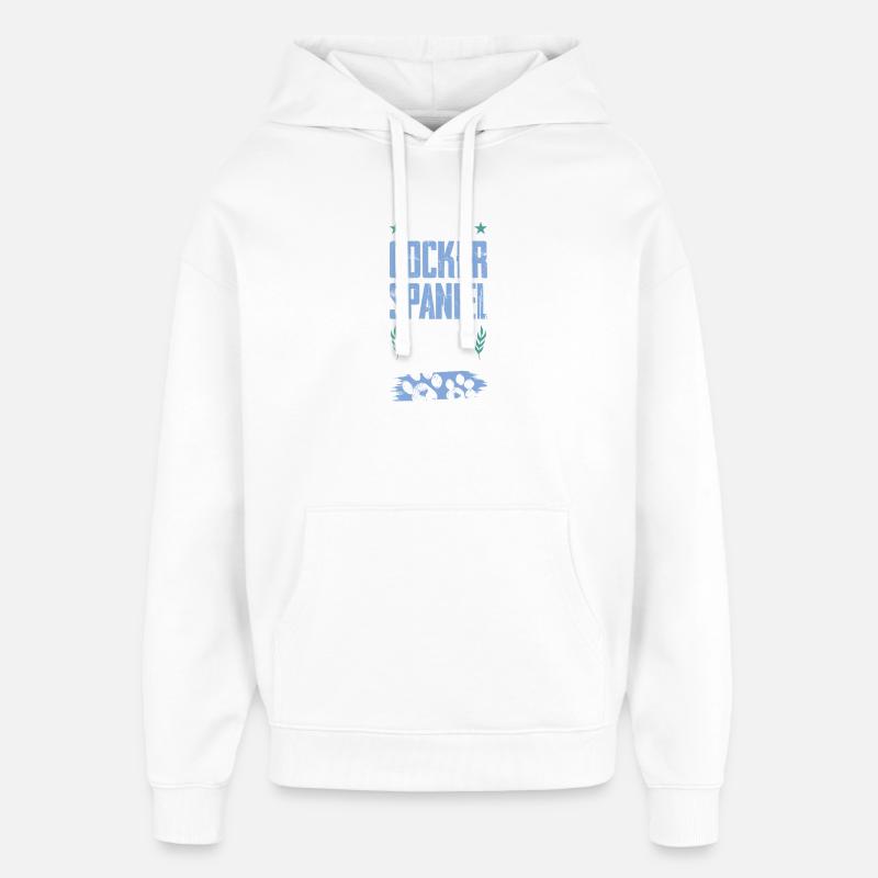 Cocker Spaniel chiens papa - Sweat à capuche unisexe Stanley/Stella Oversized - blanc