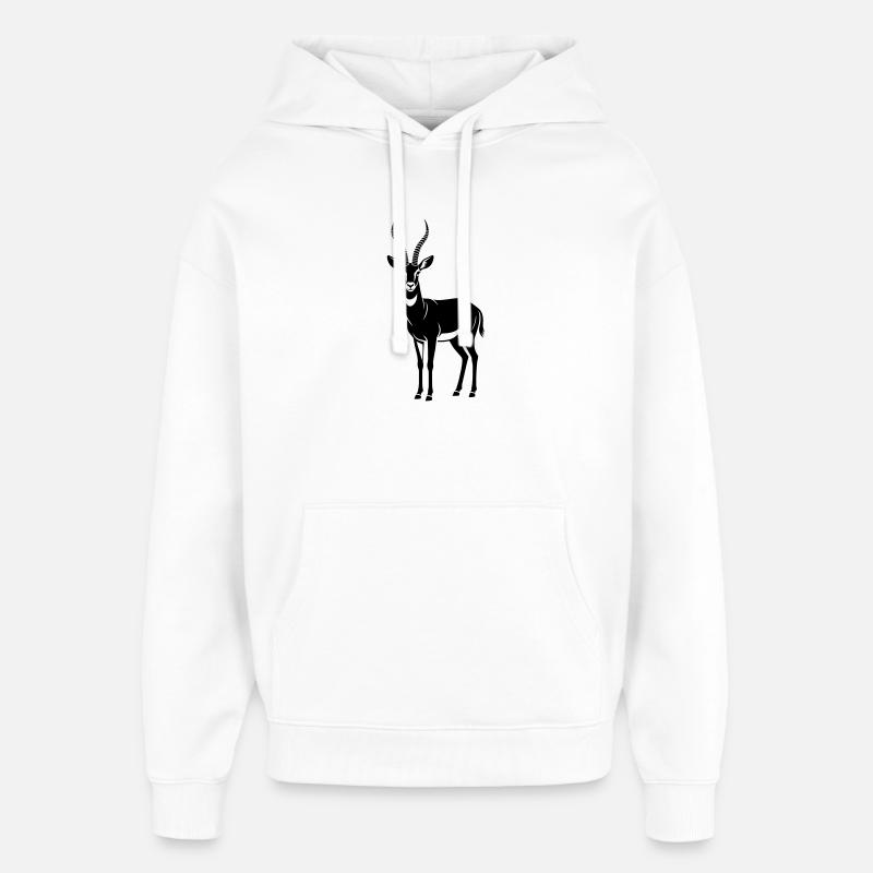 antelope - Oversized Unisex Hoodie by Stanley/Stella - white