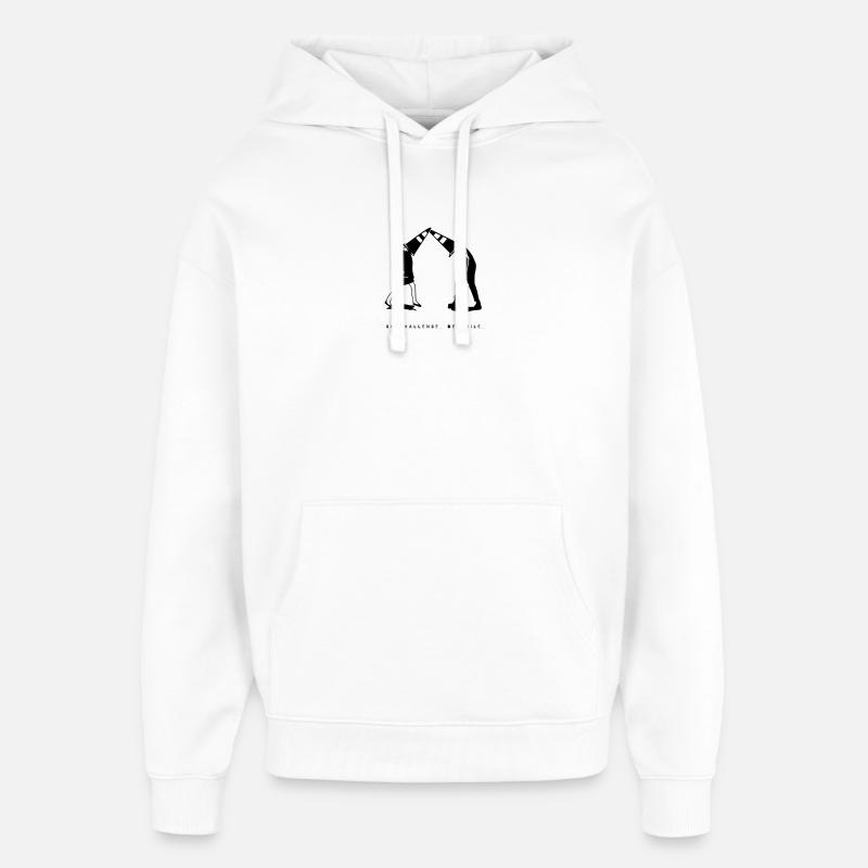 Restez idiot | parce que pourquoi pas - Sweat à capuche unisexe Stanley/Stella Oversized - blanc