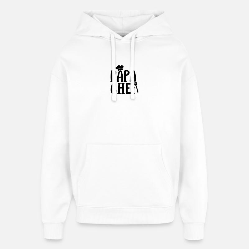 Cadeau Papa Chef de Cuisine ! - Sweat à capuche unisexe Stanley/Stella Oversized - blanc