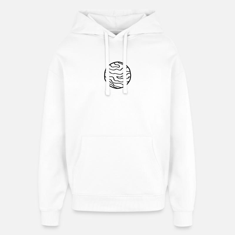 Planète Simple Space Doodle - Sweat à capuche unisexe Stanley/Stella Oversized - blanc