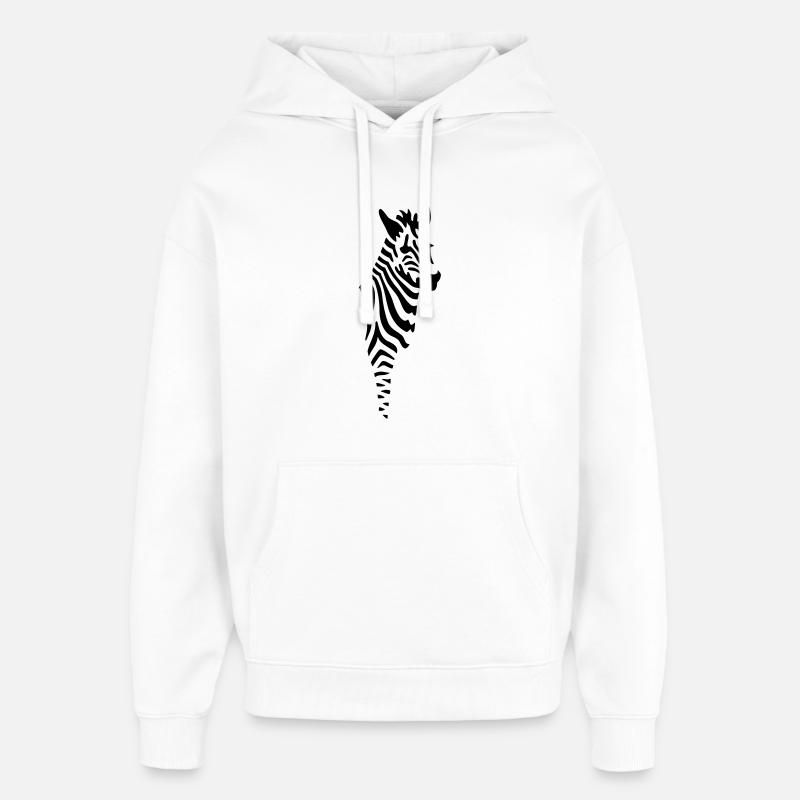 zebra - Sweat à capuche unisexe Stanley/Stella Oversized - blanc