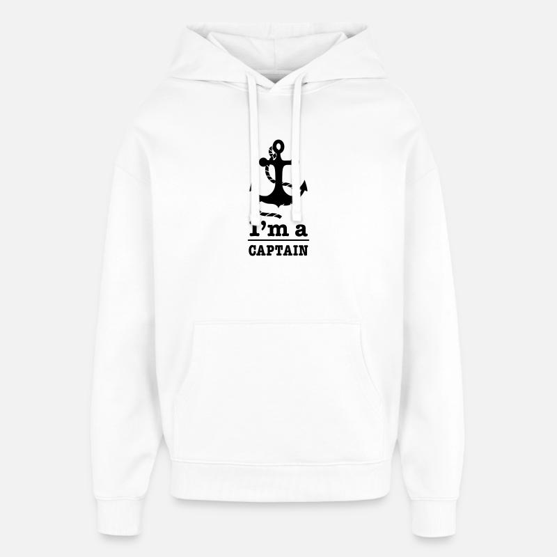 capitaine - Sweat à capuche unisexe Stanley/Stella Oversized - blanc