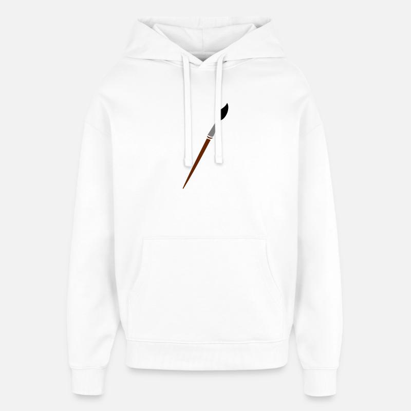 Pinsel - Oversized Unisex Hoodie von Stanley/Stella - Weiß