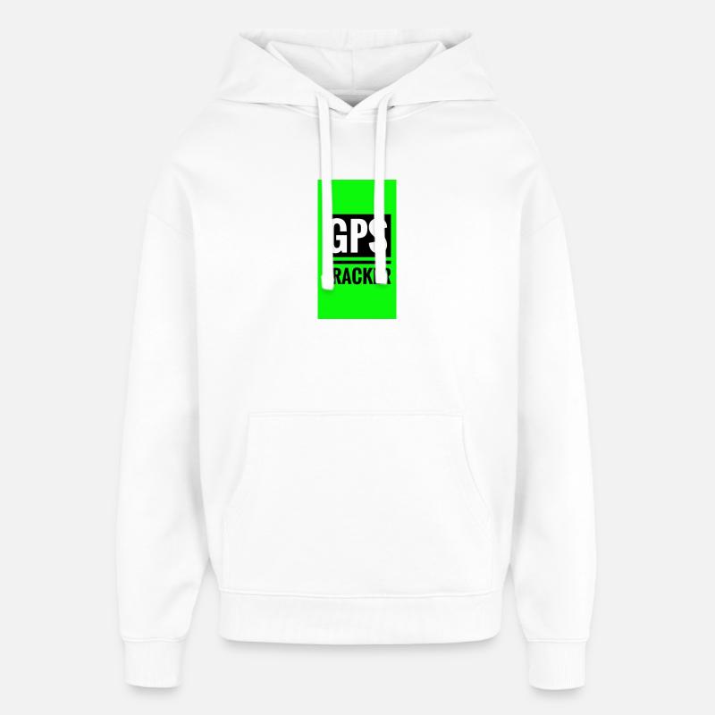 GPS-Tracking-ähnliches Design - Oversized Unisex Hoodie von Stanley/Stella - Weiß