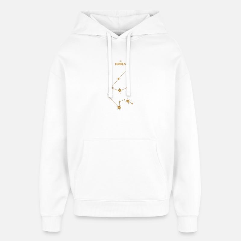 Wassermann Sternzeichen Sternbild Golden - Oversized Unisex Hoodie von Stanley/Stella - Weiß