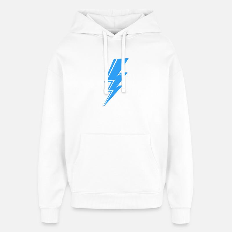 Éclair en bleu moderne - Sweat à capuche unisexe Stanley/Stella Oversized - blanc