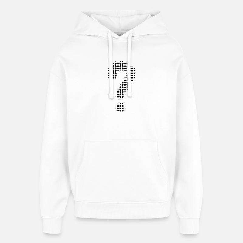 Optique pixel point d’interrogation - Sweat à capuche unisexe Stanley/Stella Oversized - blanc
