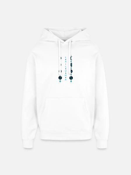 Moon phases - Oversized Unisex Hoodie by Stanley/Stella - white