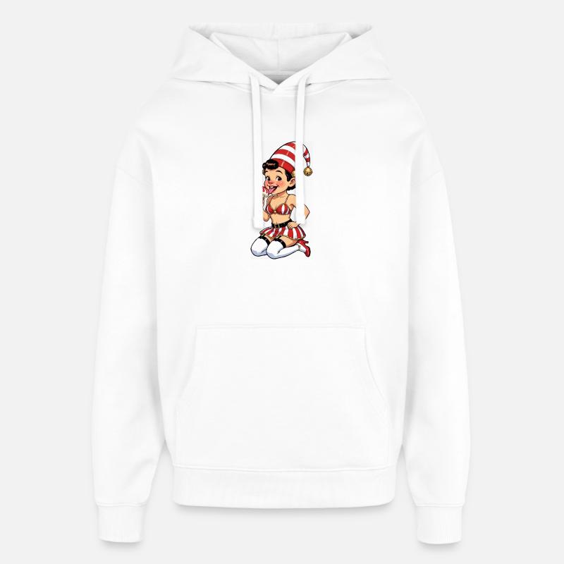 Leprechaun-Mädchen mit Eistüte - Oversized Unisex Hoodie von Stanley/Stella - Weiß