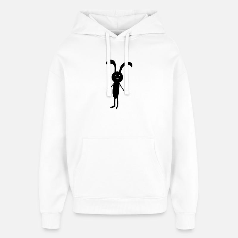 Enfants Lapins Lapins Lapin de Pâques - Sweat à capuche unisexe Stanley/Stella Oversized - blanc