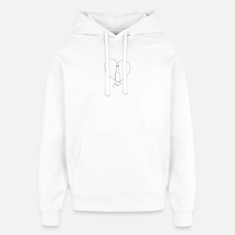 L’amour de la bière - Sweat à capuche unisexe Stanley/Stella Oversized - blanc
