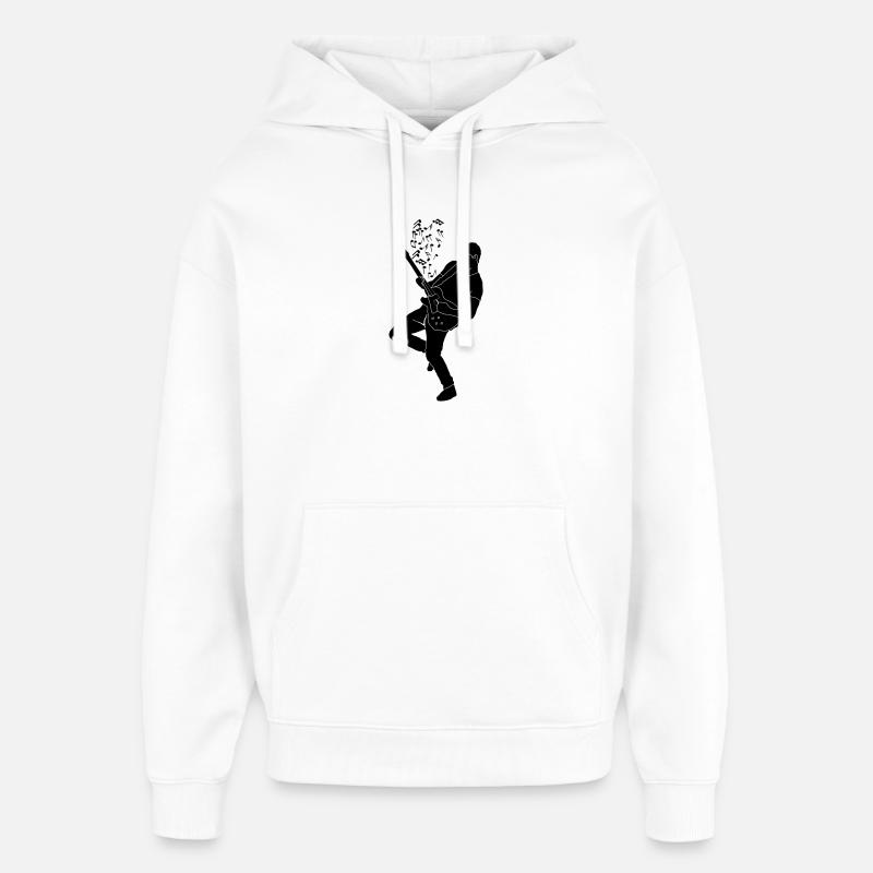 Guitariste solo - Sweat à capuche unisexe Stanley/Stella Oversized - blanc