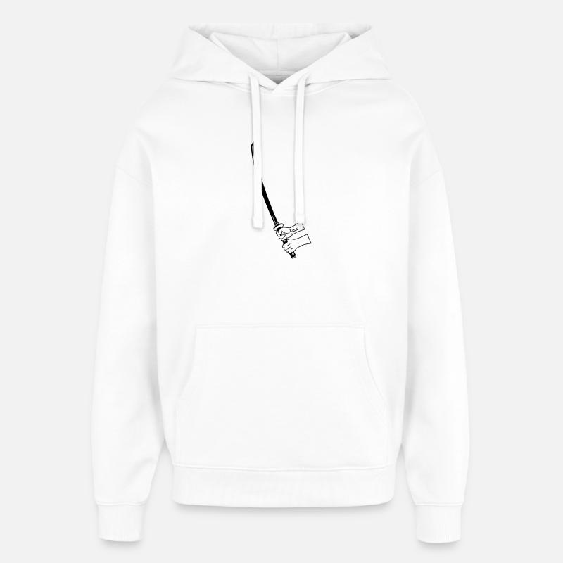 Samurai Busihdo katana with two hands - Oversized Unisex Hoodie by Stanley/Stella - white