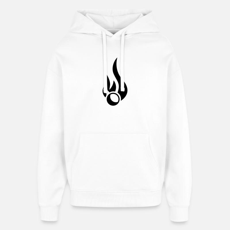 Boule enflammée - Sweat à capuche unisexe Stanley/Stella Oversized - blanc
