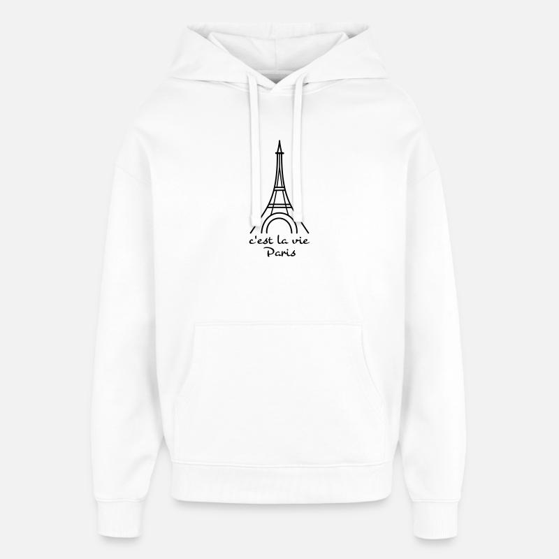 Drôles de dictons en français - Sweat à capuche unisexe Stanley/Stella Oversized - blanc