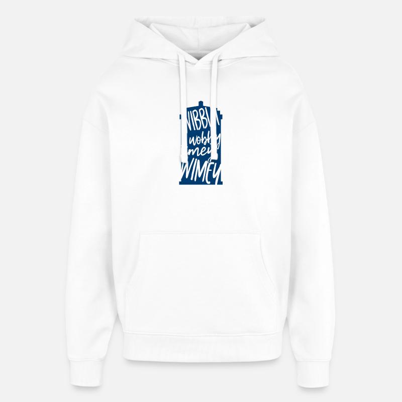 Wibbly Wobbly Timey WImey - Sweat à capuche unisexe Stanley/Stella Oversized - blanc