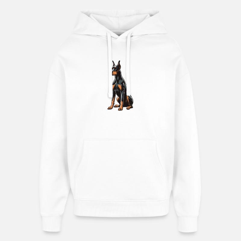 Doberman - Sweat à capuche unisexe Stanley/Stella Oversized - blanc