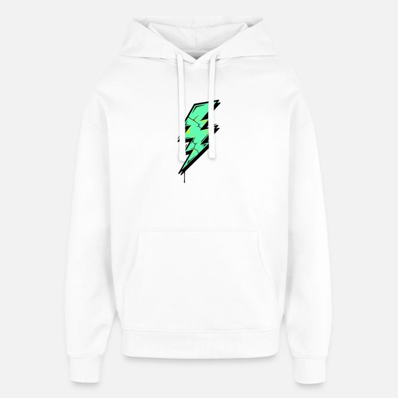 Style Éclair Éclair Abstrait - Sweat à capuche unisexe Stanley/Stella Oversized - blanc